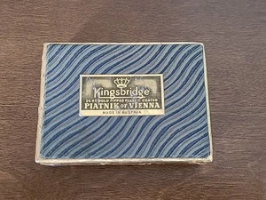 Vintage Piatnik Vienna Kingsbridge 24kt Gold Tipped Miniature Playing Cards - Picture 1 of 6