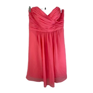 Alfred Angelo Womens Strapless Sweetheart Babydoll Formal Knee Length Dress Prom - Picture 1 of 7