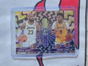 LeBron Bronny James RC- Holo Optical Illusions- 2024-25 Panini Optic NBA- Lakers - Picture 1 of 2