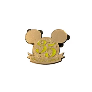 Prendedor comercial Walt Disney World 35 aniversario logotipo Mickey Mouse Disney - Imagen 1 de 2