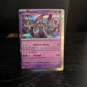Pokemon Mewtwo 150/160 Rev. Foil CRAZY Miscut + Missed Holo DOUBLE ERROR - Bild 1 von 12