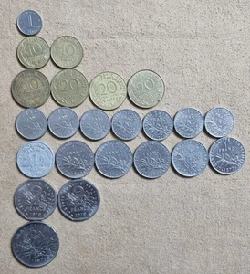 Francia lotto di n. 23 monete circolate originali vari anni e valori - Imagen 1 de 18