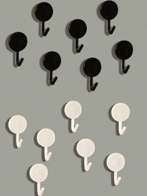 10x Strong Self Adhesive Hooks Set Sticky Stick on Wall Hang Hole-Free Hanging) - Image 1 of 4