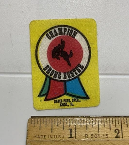 Champion Bronc Buster Ribbon Bates Printing Spec. Screenprint Patch Badge - Picture 1 of 3