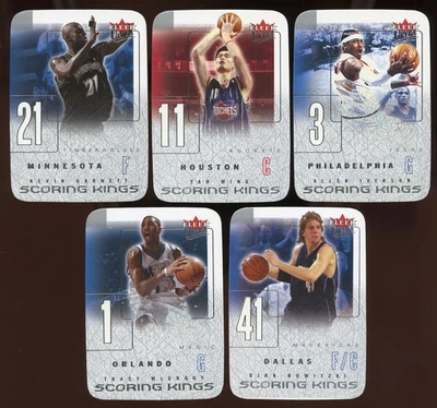 (5) 2003-04 Fleer Ultra SCORING KINGS Basketball Card LOT  w/Garnett,Iverson,HOF - Image 1 of 2