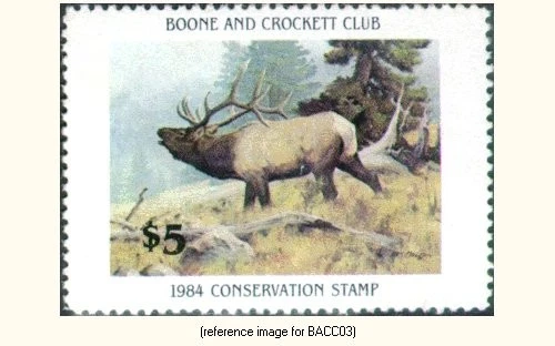 HALFPRICESOCIETY Boone and Crockett Club 1984 $5 Stamp (elk) - Image 1 of 1