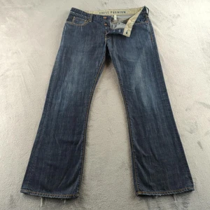 VTG Guess Premium Jeans Mens 36 Blue Falcon Bootcut Button Fly Made USA Y2K 90s - Picture 1 of 11