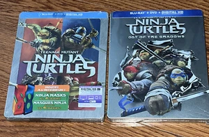 Teenage Mutant Ninja Turtles & TMNT Out of The Shadows Bluray Steelbook NEW x2 - Picture 1 of 7