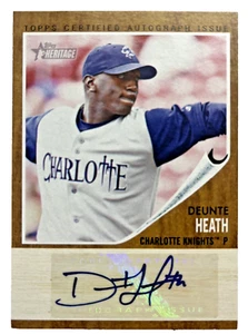 2011 Topps Heritage Minor League Edition Real One /861 Deunte Heath #RA-DH Auto - Picture 1 of 2