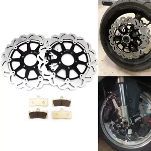 Par de pastillas de rotores de disco de freno delantero para SUZUKI Hayabusa GSX1300R K1-K7 1999-2007 - Imagen 1 de 10