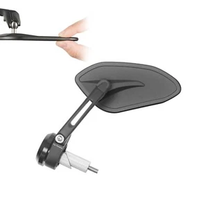 Bar end mirrors heavy slim HORUS black fits 7/8" hollow bar ID 14-20mm ε - Picture 1 of 12