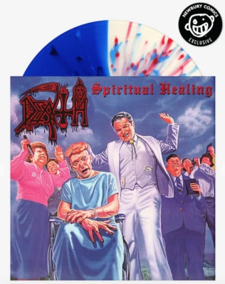 Death ~ Spiritual Healing Limited x/400 Blue Red White Splatter Split Vinyl New - Image 1 of 4