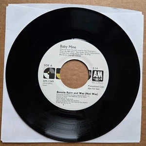 BONNIE RAITT & WAS NOT WAS Baby Mine DJ PROMO 45 7" Record Vinyl Records - Picture 1 of 2