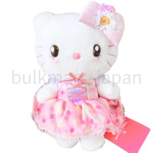 Hello Kitty Plüschtier Sanrio Blume Schleife klein weiß Universal Studios Japan - Bild 1 von 3