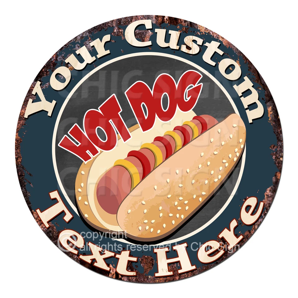 CP-0172 ANY NAME'S Custom Personalized Red Hot Dog Metal Sign Decor Gift idea - Image 1 of 2