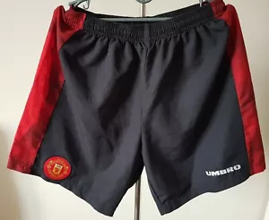 Manchester United 1996 - 1997 Home football Umbro shorts size 36 - Picture 1 of 5