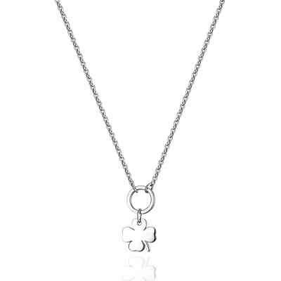Collana Donna Sagapo SHAC54 Quadrifoglio Acciaio Anallergico Elegante S'Agapo - Immagine 1 di 2