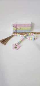 Spring Themed Wooden Bead Decor with Butterfly Pendant - Picture 1 of 2
