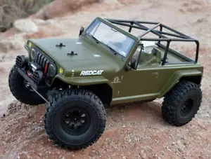 RC 1/8 Truck Body MARKSMAN Body Shell -PAINTED- GREEN- 367mm Wheelbase - Picture 1 of 12