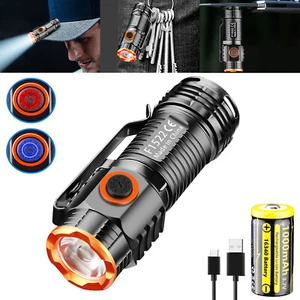 1-5X Torcia Tattica Ricaricabile LED Compatta EDC Tasca Magnetica Torcia P50 - Foto 1 di 22