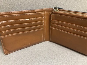 Glevio Bifold Geldbörse mit Reißverschlussfach innen beschädigt - Bild 1 von 14