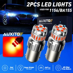 AUXITO 1156 BA15S 7506 P21W LED Brake Light Red Tail Stop Bulbs 23-SMD - Foto 1 di 11