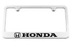 Honda H Chrome License Plate Frame - Honda H Logo Screw Covers - Made in USA
