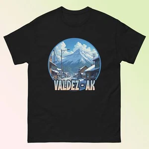Valdez Alaska Design 1 - Unisex Kurzarm T-Shirt - Bild 1 von 5