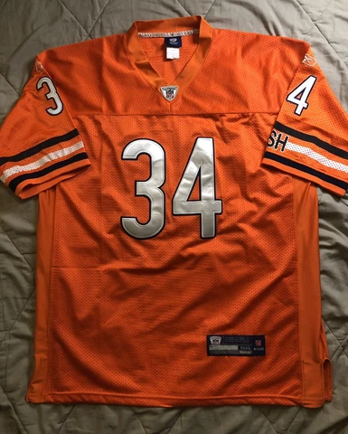 Walter Payton Chicago Bears Reebok Orange Jersey Cover