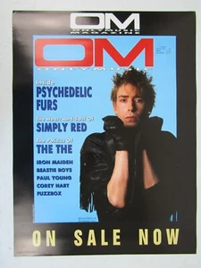 Poster Rare 1987 VTG Psycedelic Furs OM Magazine Promo 80s Rock 18"x24" - Picture 1 of 6