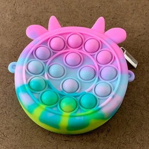 Pop It Fidget Mini Colorful Zip Coin Purse New - Picture 1 of 5
