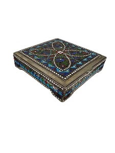 Russian Enamel on Silver Box, Late 19th Century, Marked Fabergé  - Picture 1 of 6