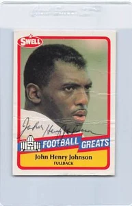 1989 Swell Football Greats 141 John Henry Johnson Signed Auto *K6228 - Picture 1 of 2