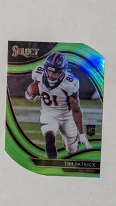 2020 Panini Select - Field Level Neon Green Prizm Die-Cut #375 Tim Patrick (RC) - Bild 1 von 3