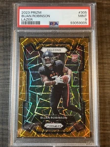 2023 Panini Prizm Bijan Robinson PSA 9 RC Orange Lazer Falcons - Bild 1 von 7
