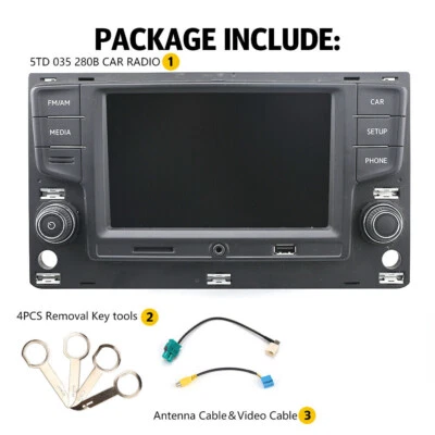 AndroidAuto Carplay Noname 5GD035280B Autoradio für VW Golf 7 7.5 GTR Passat B8 - Bild 1 von 4