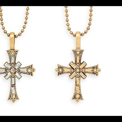 Collar Cruz Reversible Premier Designs Joyería MAJESTY. Nuevo Foto 1 de 3
