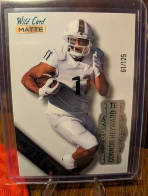 🔥 Connor Heyward WHITE SP #/125 Green 10 Stripe 2022 Wild Card RC *Steelers - Image 1 of 2