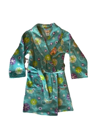 Girl’s Disney Fairies teal with print housecoat size 6/6x - Image 1 of 4