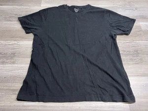 Banana Republic Mens V-Neck T-Shirt Black Premium Wash Tee Short Sleeve Sz L #2 - Picture 1 of 5
