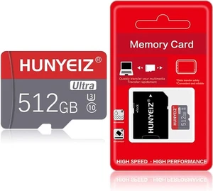 Set of 2 HUNYEIZ 512GB Micro SD Card w Adapter High Speed Memory Card Class 10 - Picture 1 of 9