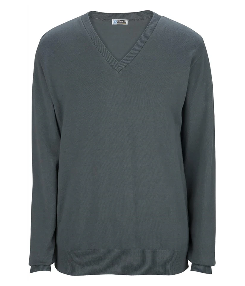 Suéter cárdigan de algodón tejido con jerset Edwards para hombre, gris, XXX-grande Foto 1 de 1