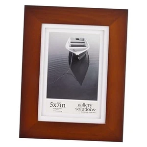 Picture Frame, Walnut, 5" x 7" 5x7 Matted To 4x6 Walnut/White - Picture 1 of 7