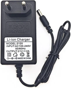 21V 2A 42W Alimentatore, Caricabatterie Di Ricambio, Adattatore AC a DC Con Cavo - Foto 1 di 12