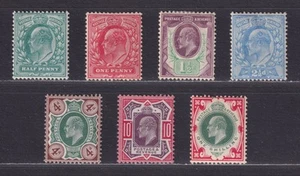 Great Britain SG 215\\257 MH OG Edward VII 7 Stamps to 1/- CV £349 - Picture 1 of 2