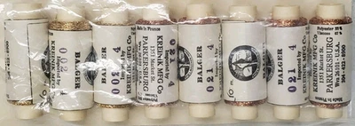 Eight- 10 Meter Kreinik Balger 4 ply Blending Filament 3 Gold 5 Copper NIOP - Image 1 of 4