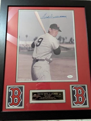 Ted Williams Autographed 16x20 Photo Framed with COA - Image 1 of 4