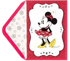 TARJETA DE CUMPLEAÑOS PAPIRO DISNEY MINNIE MOUSE FLOR MARGARITA - Imagen 1 de 5