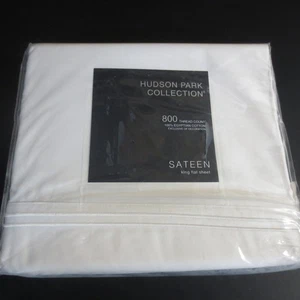HUDSON PARK COLLECTION 800TC SATEEN KING FLAT SHEET - STERLING - Picture 1 of 3