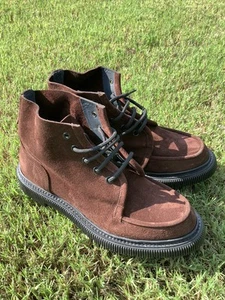 New Adieu Paris Dark Brown Suede Moc Toe Boots Size EU 42 US 9? - Picture 1 of 13